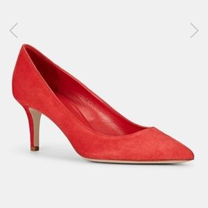 NWT Barneys New York Milly Red Suede Pumps 37.5